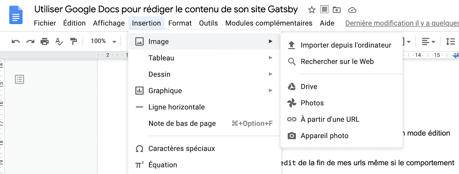 utiliser google docs pour rediger le contenu de son site gatsby 2