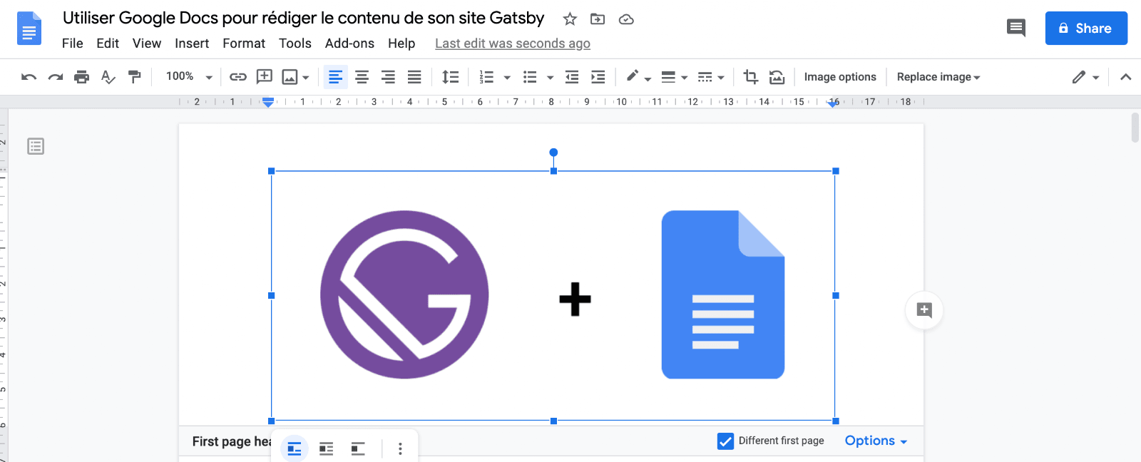 utiliser google docs pour rediger le contenu de son site gatsby 4