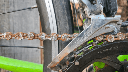 Le sel a rouillé mon vélo